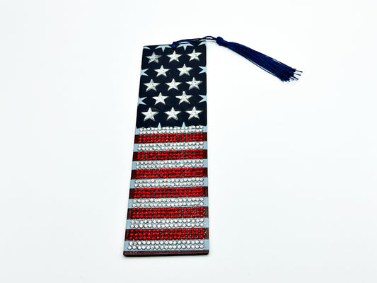 American Flag Leather Bookmark